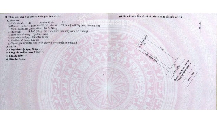 Bán đất đường Hố Truông 1 - Kẹp lối thoát hiểm 1m